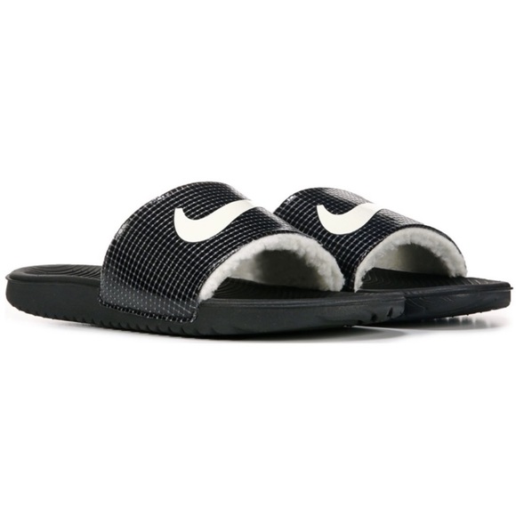 Nike Black and White Textured Slide Sandals - Picture 1 of 2